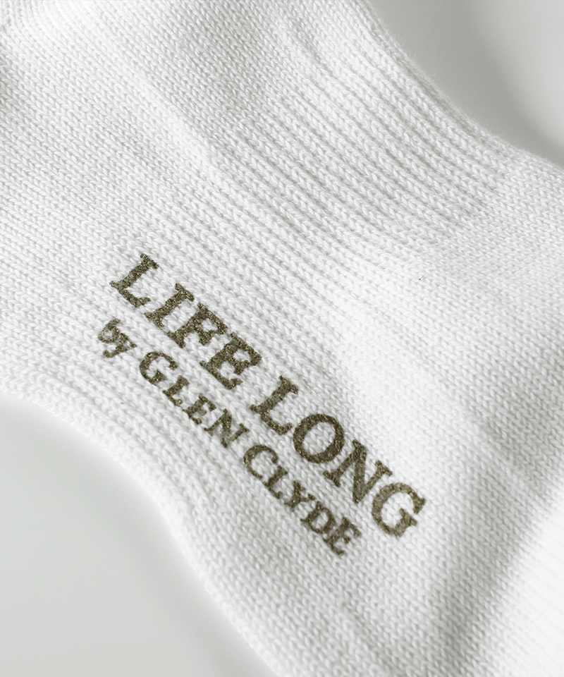 TS-2／中厚12cm丈ソックス ホワイト | GLEN CLYDE SOCKCLUB TOKYO