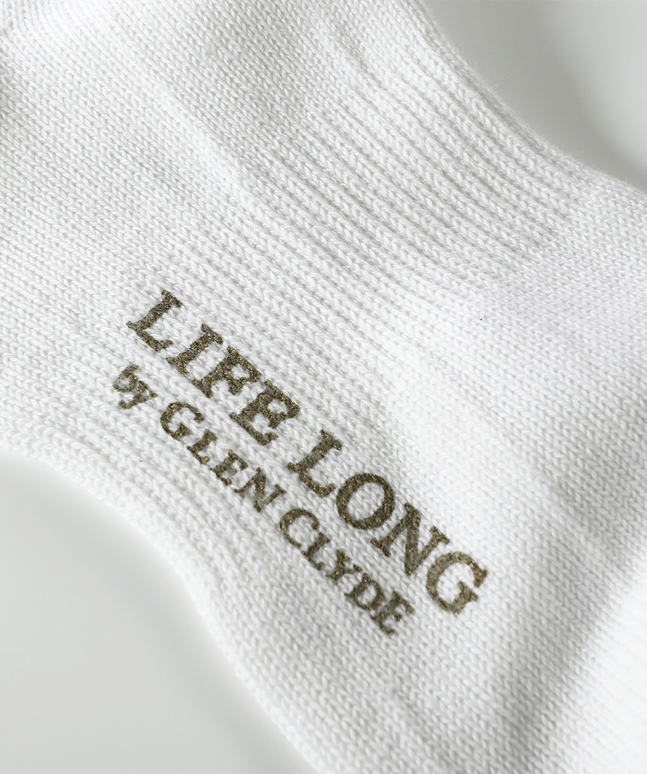 TS-2／中厚12cm丈ソックス ホワイト | GLEN CLYDE SOCKCLUB TOKYO
