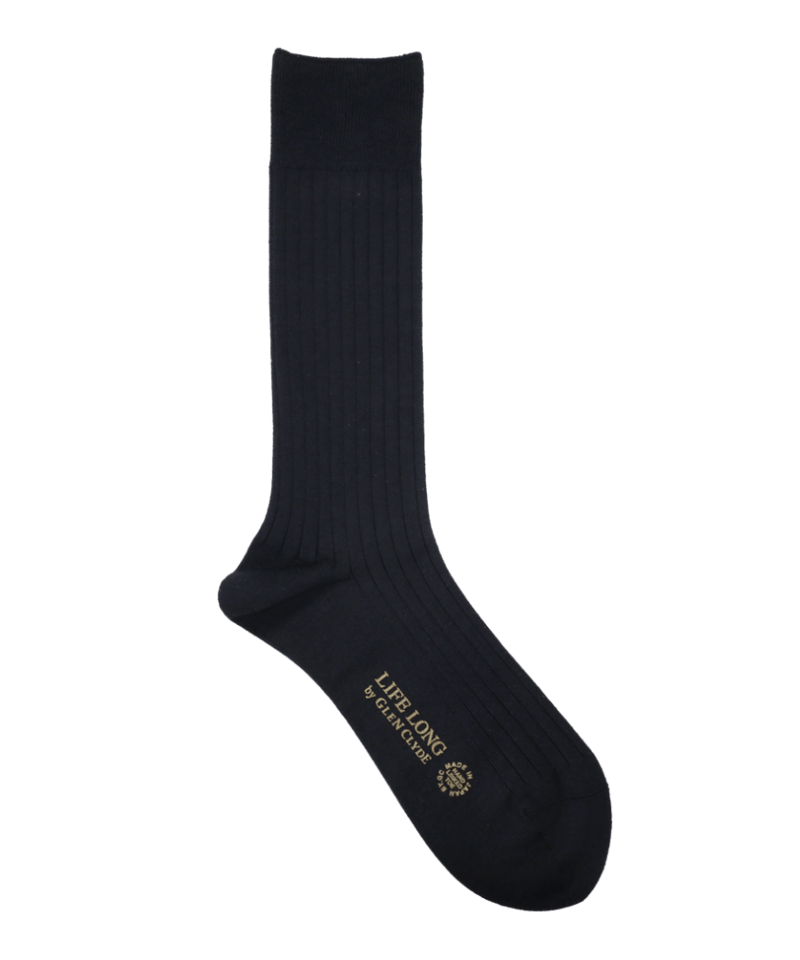 TS-5／ドレスリブ薄手ソックス ネイビー | GLEN CLYDE SOCKCLUB TOKYO