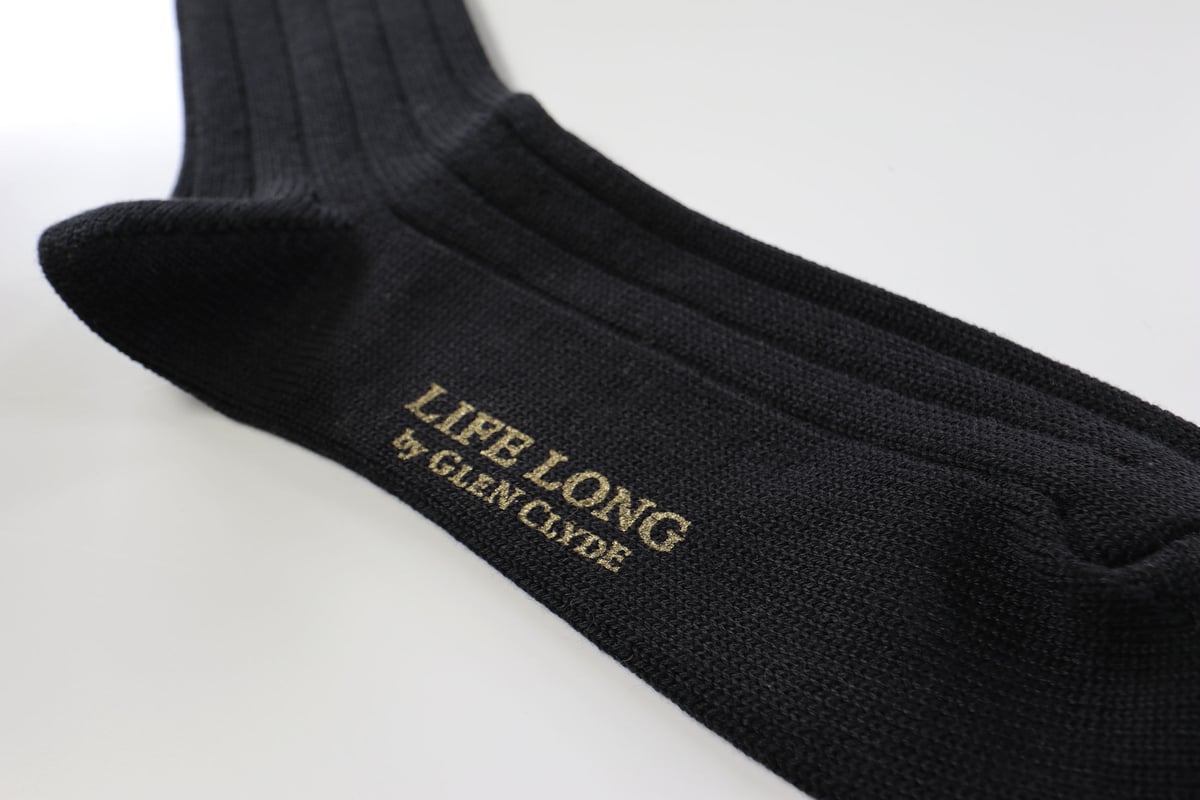 TS-1／カジュアル中厚ソックス ブラック | GLEN CLYDE SOCKCLUB TOKYO
