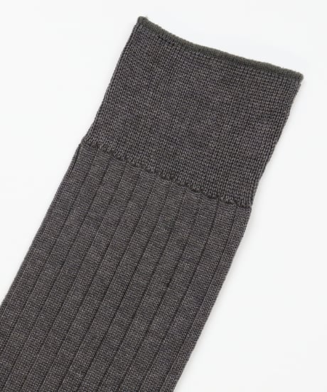 【数量限定】London／スーピマ綿ロングホーズリブソックス　8色