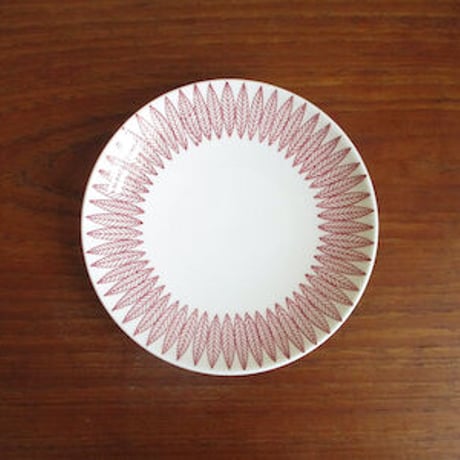 新品　グスタフスベリ　リンドベリ　レッド　サリックス　28cm ２枚 Stig Lindberg（スティグ・リンドベリ）の Salixシリーズ（1954