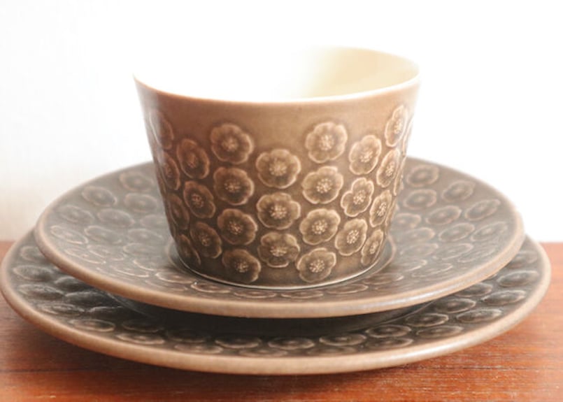 クイストゴー　ブラウンアズール　ウンブラ　オーバル　スクエア　大皿　美品 クイストゴーブラウンアズールウンブラオーバルスクエア大皿美品