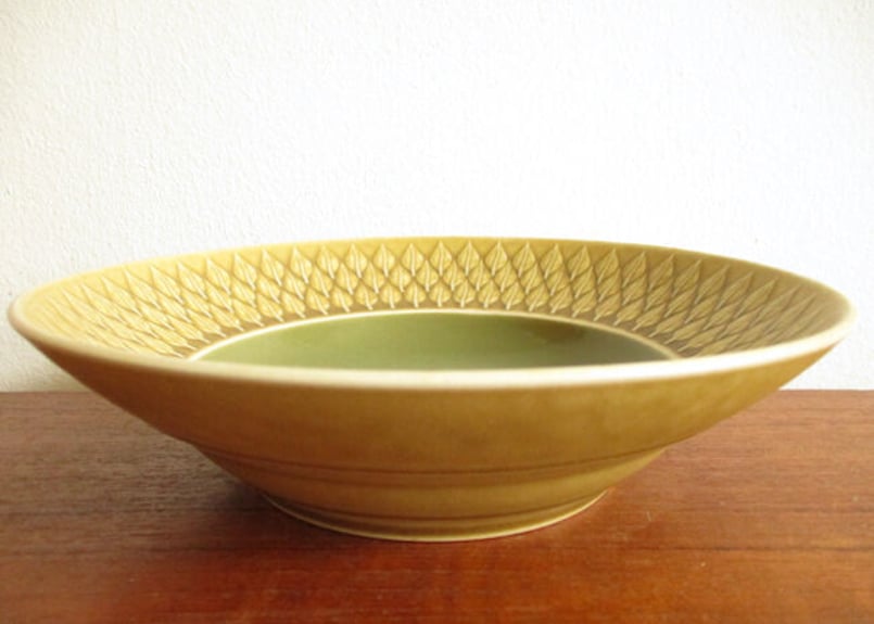 北欧ヴィンテージ クイストゴー レリーフ スーププレート2枚D 深皿