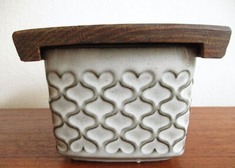 北欧ビンテージ クイストゴー コーディアル 木蓋付きバターケース