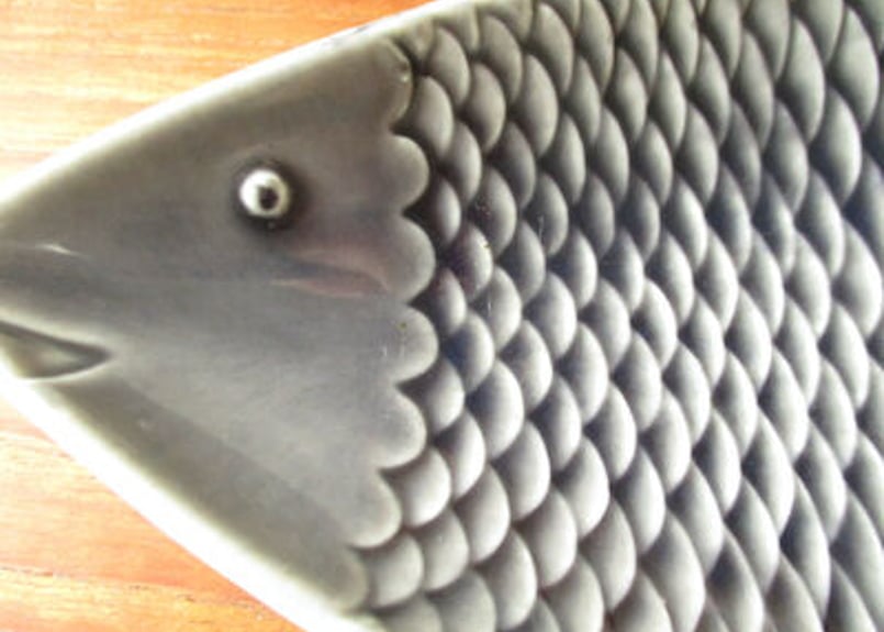 グスタフスベリ お魚プレート グレー（大） | Loppehopper