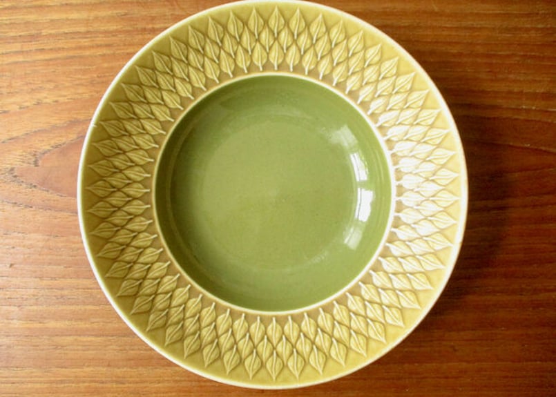 北欧ヴィンテージクイストゴーレリーフスーププレート2枚D 深皿