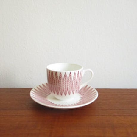 新品　グスタフスベリ　リンドベリ　レッド　サリックス　28cm ２枚 Stig Lindberg（スティグ・リンドベリ）の Salixシリーズ（1954