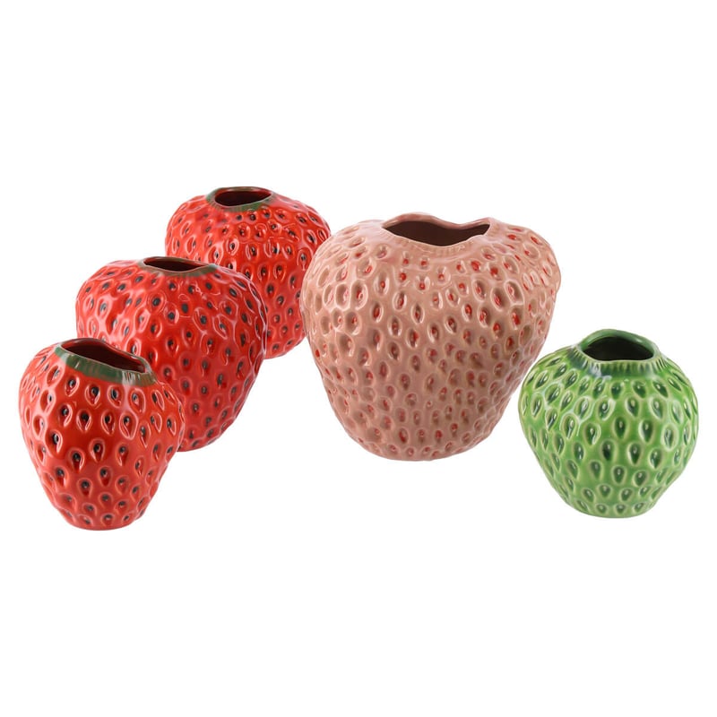 花瓶・フラワースタンド [DES POTS] FRUITS VASE strawberry pink S DES POTS] FRUITS VASE strawberry pink S