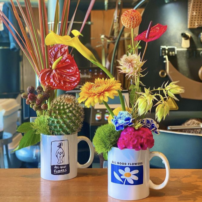 まゆ おまとめ2点 フラワーアレンジメント ALL GOOD MUG ARRANGEMENT（二度楽しめるアレンジメント） | ALL G