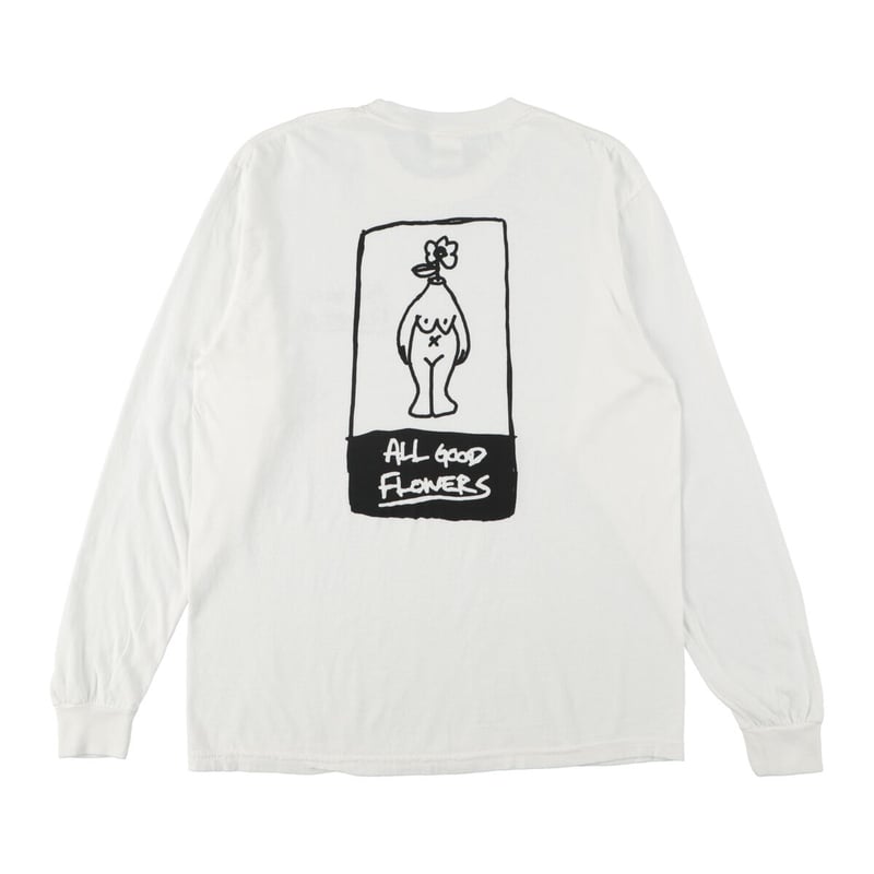 ALL GOOD WEAR LONG SLEEVE T-SHIRT white・gray