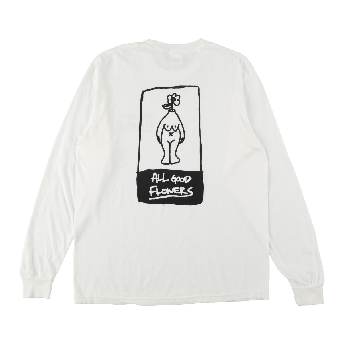 ALL GOOD WEAR LONG SLEEVE T-SHIRT white・gray