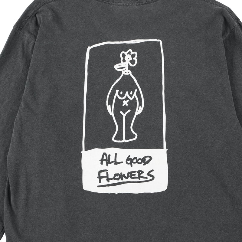 ALL GOOD WEAR LONG SLEEVE T-SHIRT white・gray