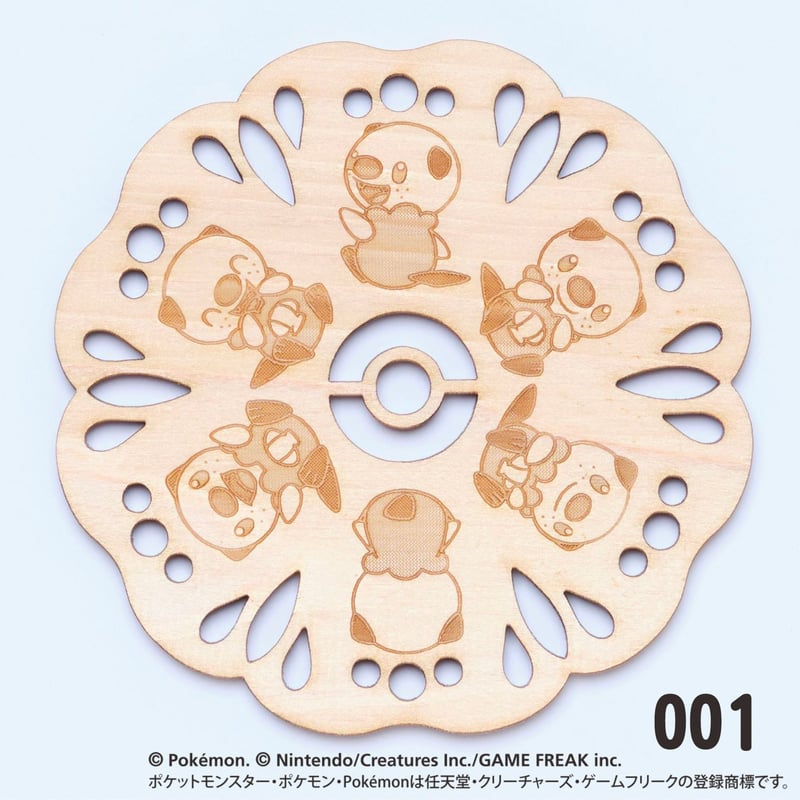 ポケモン コースター　大量　コレクション 尾鷲ヒノキのミジュマルコースター | ebisuya