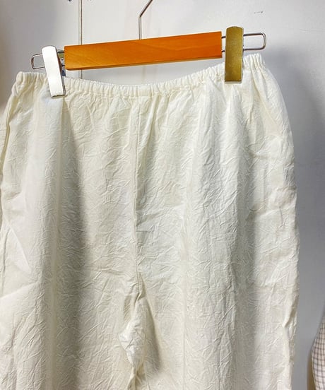 ペチパンツ seasew シーソー コットンワッシャーペチテーパードパンツ オフ 1050520