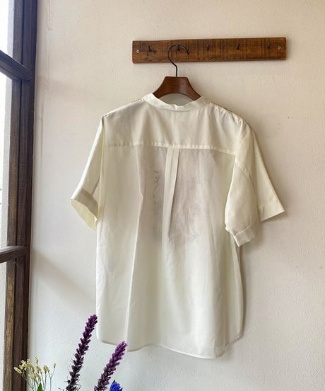 シャツ J.sloane ジェイスローアン ローン×花柄刺繍５分袖シャツ オフ SH2622503