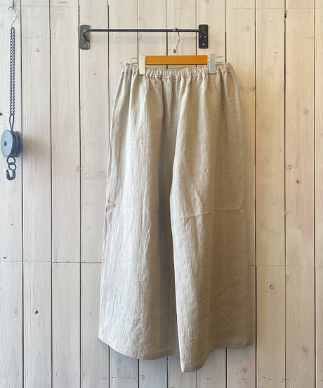 パンツ maison de soil メゾンドソイル フレンチリネンリネンイージーパンツ リネン GNMDS2062FL