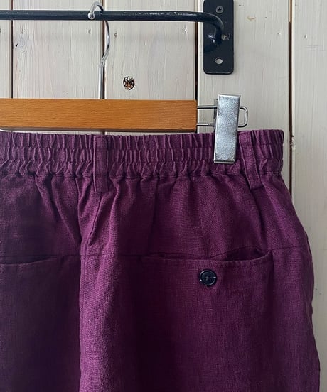 パンツ YARRA ヤラ リネンタックパンツ パープル YR-1625-306