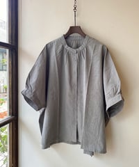 ブラウス bluewillow ブルーウィロー コットンリネンドルマンブラウス ライトグリーン 01FUS11343