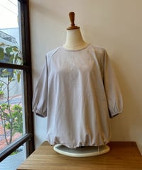 Tシャツ Hands of creation ハンズオブクリエイション USA天竺ギャザースリーブT ライトグレー 1630851