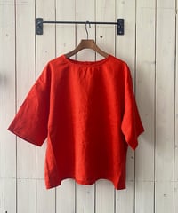 ブラウス YARRA ヤラ リネン100TEEブラウス レッド YR-1623-302