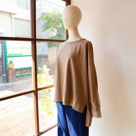 ザリラクス っぽい ゆったり大人可愛いダブルジップ上質ハリキャメル 