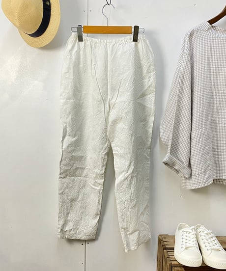 ペチパンツ seasew シーソー コットンワッシャーペチテーパードパンツ オフ 1050520