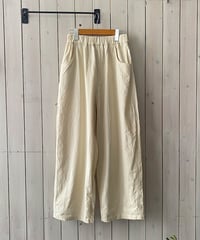 パンツ NARU ナル シーチングハンドワッシャーノッポパンツ アイボリー 643855BE
