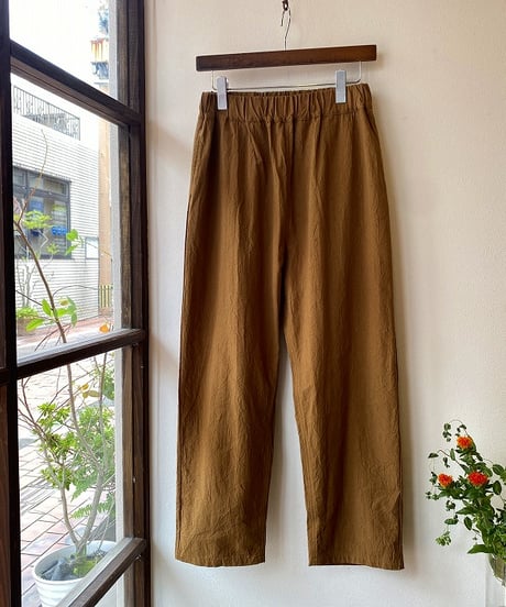 パンツ NARU ナル シーチングハンドワッシャーコージーパンツ キャメル 643856