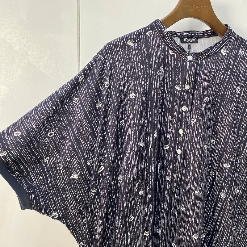 ワンピース marbleSUD マーブルシュッド jelly fish 袖リブワンピース 