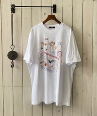 Tシャツ marble SUD マーブルシュッド おめでとう刺繍Tシャツ ホワイト 01GM020170