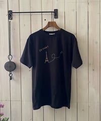 Tシャツ Vent d'ouest ヴァンドウェスト エッフェル塔T ブラック VE14647