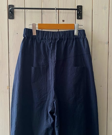 パンツ NARU ナル  20シーチングハンドワッシャーノッポパンツ ダークブルー 643855BE