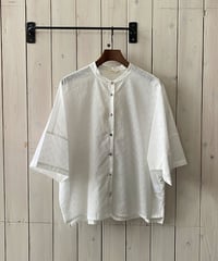 シャツ parkes パークス スタンドカラードルマンシャツ サクラ×リバティボタン PH2622504