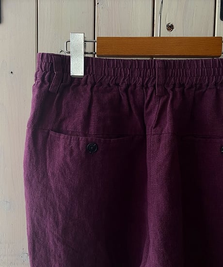 パンツ YARRA ヤラ リネンタックパンツ パープル YR-1625-306