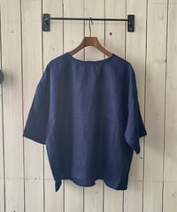 ブラウス YARRA ヤラ リネン100TEEブラウス ネイビー YR-1623-302