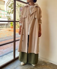 コート  TISSU ティシュ トリプルワッシャーLC ハイデンシティ エフォートレストレンチ スモーキーピンク TS243CO098