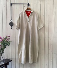 ワンピース HEAVENLY ヘブンリーシャンブレー オープンカラーワンピース ナチュラル 2625072
