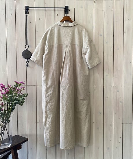 ワンピース HEAVENLY ヘブンリーシャンブレー オープンカラーワンピース ナチュラル 2625072