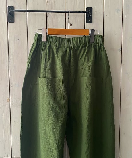 パンツ NARU ナル シーチングハンドワッシャーノッポパンツ オリーブ 643855BE