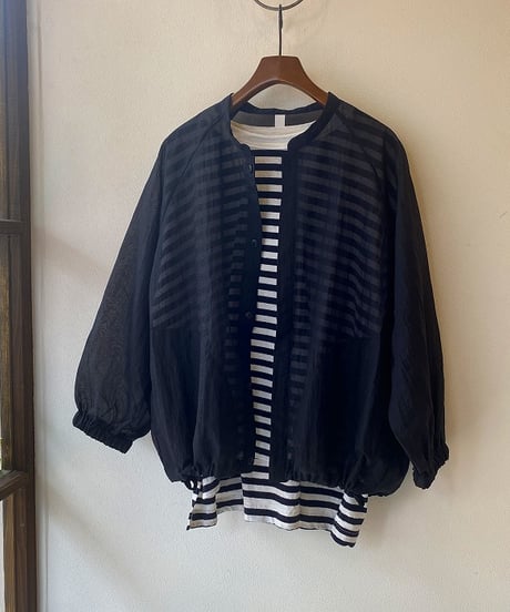 再入荷）ブルゾン prit プリット ナイロンリップストップ 裾ヒモブルゾン クロ  P82600