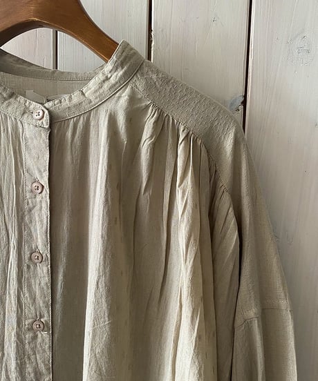 ワンピース SOIL ソイル コットンドビーパッチワークワンピース サンドベージュ NSL25614