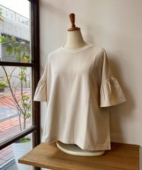 プルオーバー GALERIE TISSU ギャルリティシュ オーガニック裏毛ギャザスリーブプルオーバー アイボリー GT262CT035