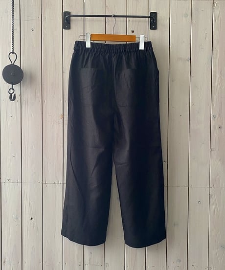 パンツ YARRA ヤラ リネンギャザー8分丈パンツ グラック YR-1633-315