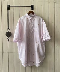 シャツ marble SUD マーブルシュッド ケーキ刺繍ビックシャツ レッド 05GM071039