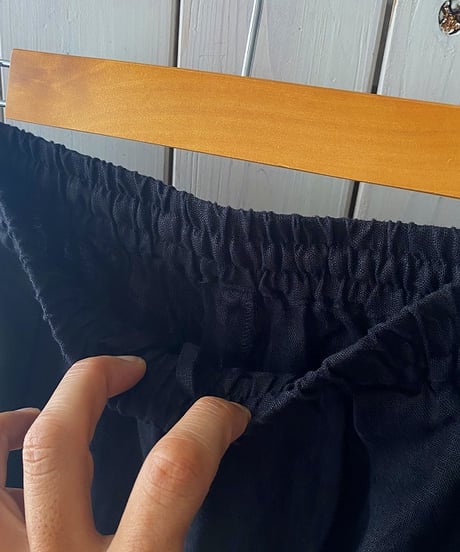 パンツ YARRA ヤラ リネンギャザー8分丈パンツ グラック YR-1633-315