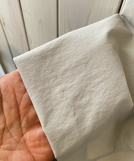 パンツ LeMelange  ルメランジュ ナイロン4WAYストレッチテーパードパンツ グレーベージュ 8623506