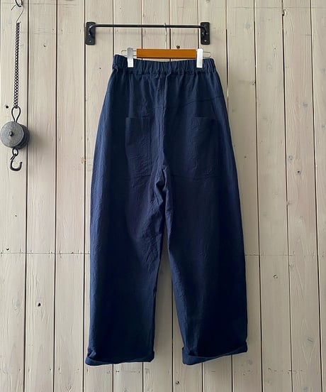 パンツ NARU ナル  20シーチングハンドワッシャーノッポパンツ ダークブルー 643855BE