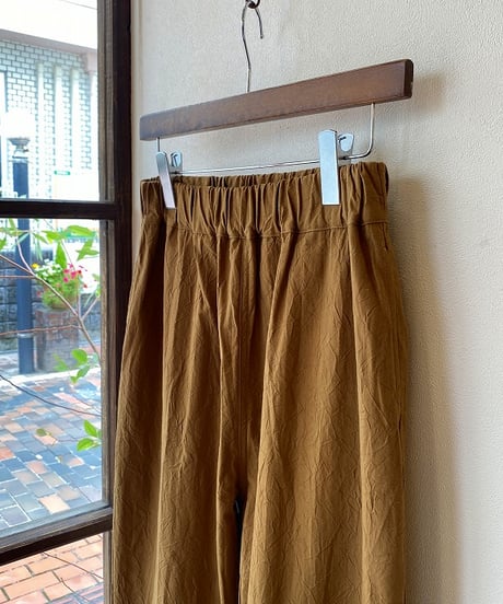 パンツ NARU ナル シーチングハンドワッシャーコージーパンツ キャメル 643856