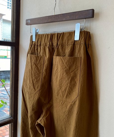 パンツ NARU ナル シーチングハンドワッシャーコージーパンツ キャメル 643856